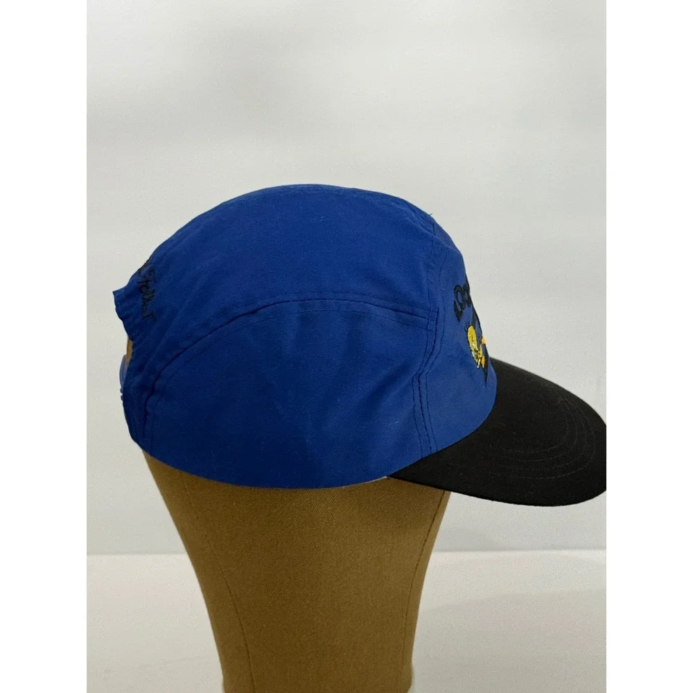 VTG Looney  Tunes Hat Cap Sylvester Tweety Blue Black Color-block  1993 SnapBack